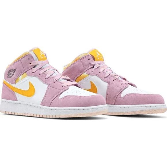 NEW Air Jordan Mid SE Arctic Pink Tie Dye Orange (GS) DC9517-600